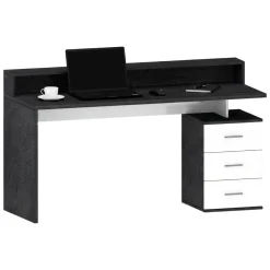 Ufficio|Camera Da Letto > Dmora Scrivania lineare ardesia 180x60cm con porta pc - Aurigo Grigio Ardesia