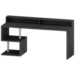 Scrivania lineare ardesia 180x60cm con supporto computer - Arre