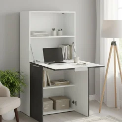 Scrivania lineare ardesia 70x35cm con porta pc - Atroc