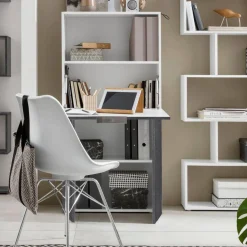 Scrivania lineare ardesia 70x35cm con porta pc - Atroc