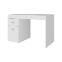 Ufficio|Camera Da Letto > Dmora Scrivania lineare bianca anticato 79x43cm con supporto computer - Acu Bianco Anticato