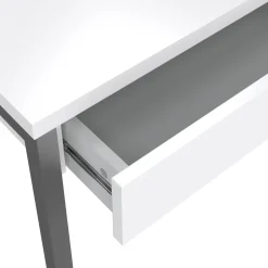 Scrivanie > Dmora Scrivania lineare bianca e grigia 101x40cm con 2 cassetti - Anavi Grigio, Bianco