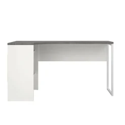 Scrivanie > Dmora Scrivania lineare bianca e grigia 150x80cm - Gonu Grigio, Bianco