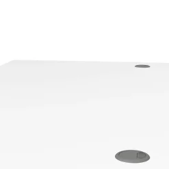 Scrivanie > Dmora Scrivania lineare bianca e grigia 150x80cm in legno - Ascorbato Grigio, Bianco