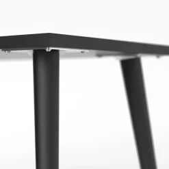 Scrivania lineare bianca e nera 145x81cm con 2 cassetti - Katherine