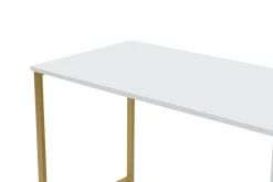Scrivania lineare bianca e oro 240x60cm - Violet