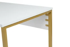 Scrivania lineare bianca e oro 240x60cm - Violet