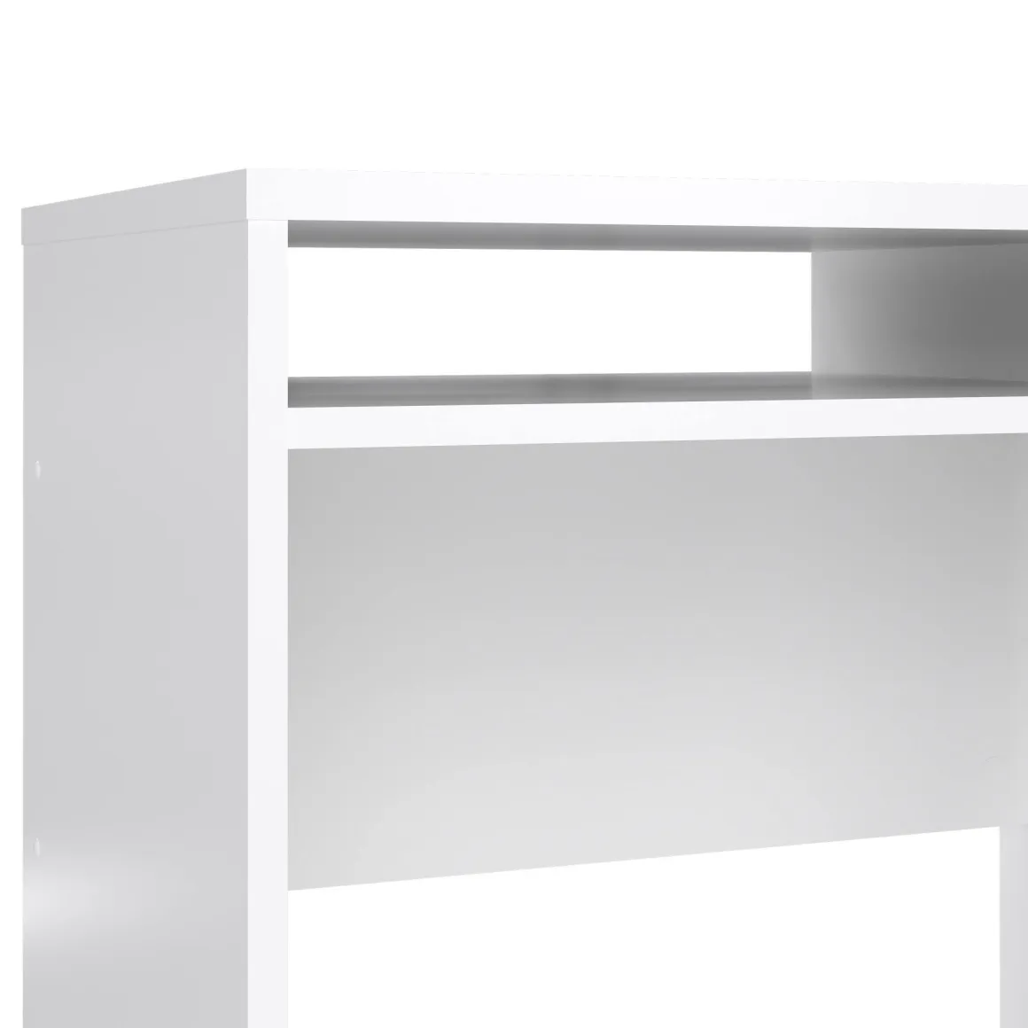 Scrivania lineare bianca lucida 110x48cm con 1 cassetto - Abbadu