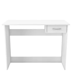 Scrivanie > Dmora Scrivania lineare bianca opaca 100x49cm con 1 cassetto - Bargagli Bianco Opaco