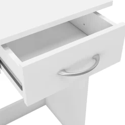 Scrivanie > Dmora Scrivania lineare bianca opaca 100x49cm con 1 cassetto - Bargagli Bianco Opaco