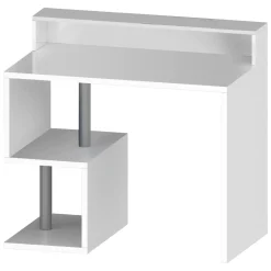 Ufficio|Camera Da Letto > Dmora Scrivania lineare bianca 100x50cm con supporto computer - Giusy Bianco