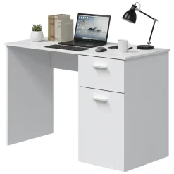 Scrivania lineare bianca 108x50cm in legno - Apos