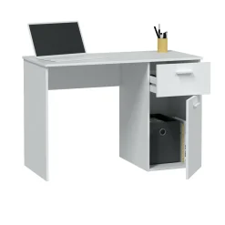 Scrivania lineare bianca 108x50cm in legno - Apos