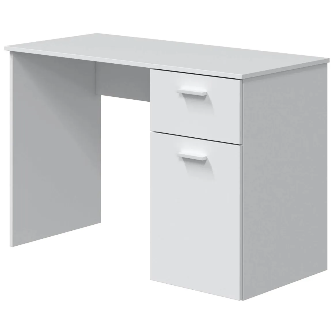 Scrivania lineare bianca 108x50cm in legno - Apos