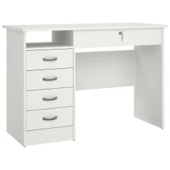Scrivania lineare bianca 109x48cm in legno - Amor