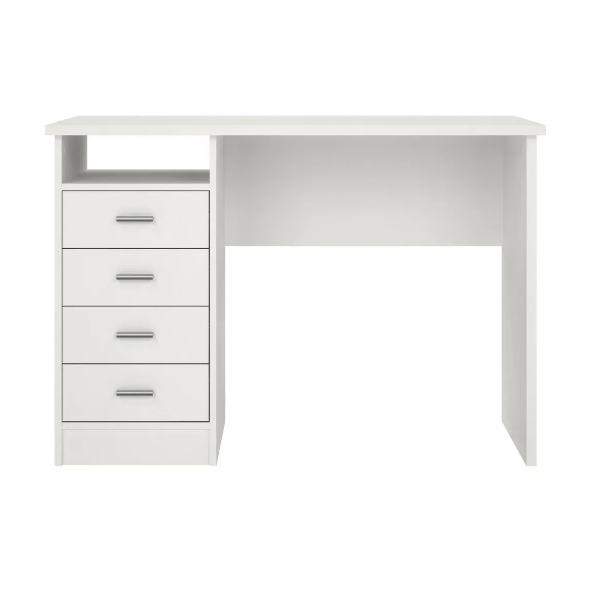 Scrivanie > Dmora Scrivania lineare bianca 110x48cm con 1 cassetto - Agave Bianco