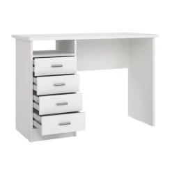 Scrivanie > Dmora Scrivania lineare bianca 110x48cm con 1 cassetto - Agave Bianco