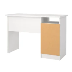 Scrivania lineare bianca 110x48cm con 3 cassetti - Huaning