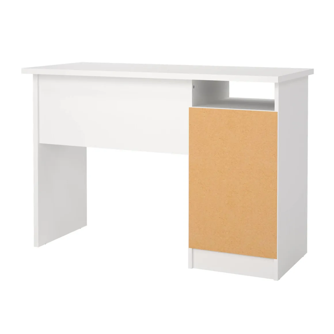 Scrivania lineare bianca 110x48cm con 3 cassetti - Huaning