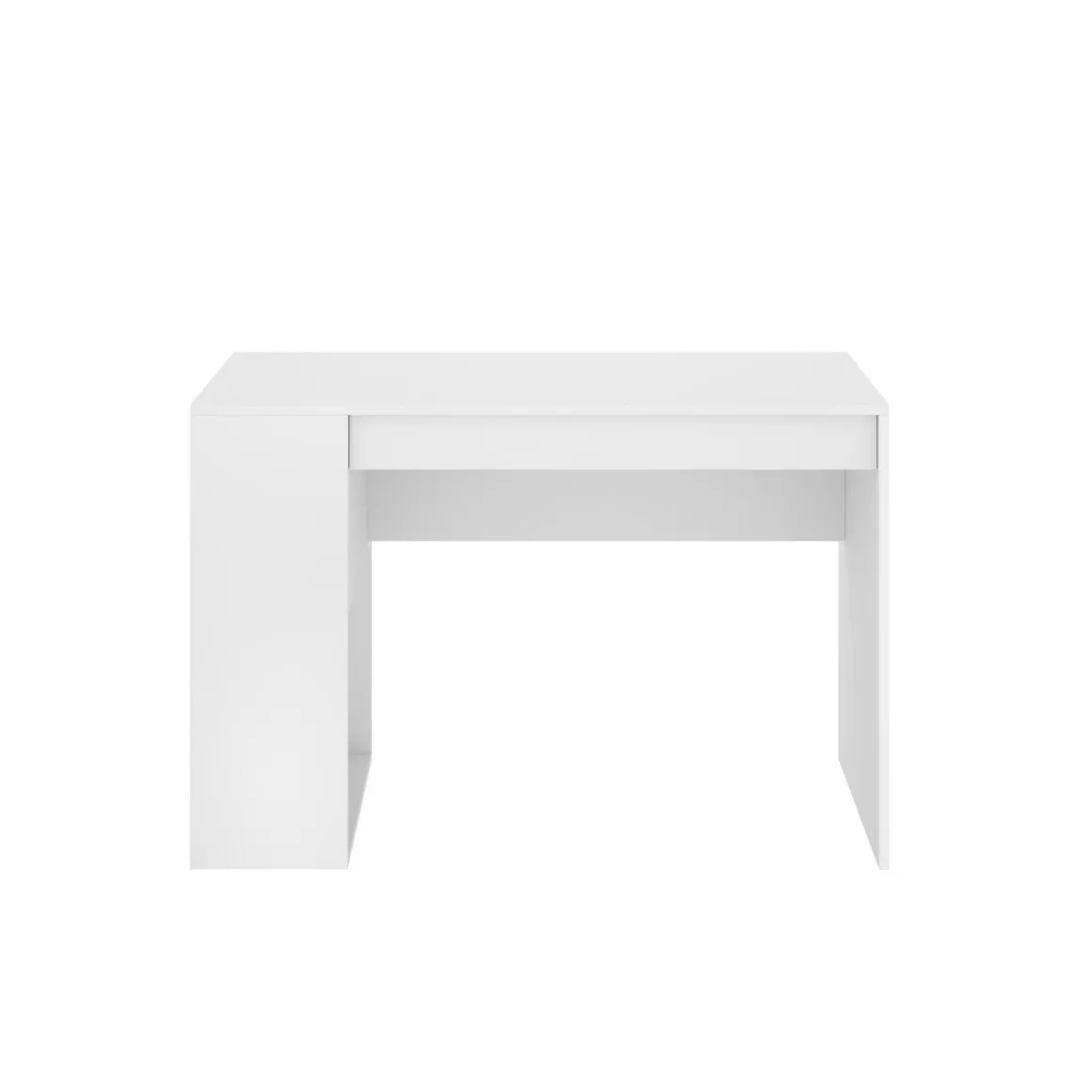 Scrivania lineare bianca 115x50cm con 1 cassetto - Arianella