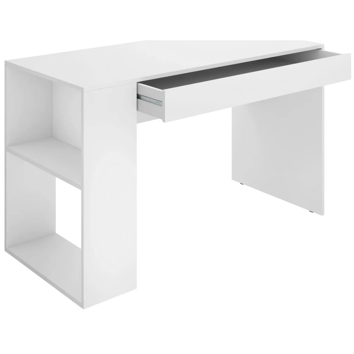 Scrivania lineare bianca 115x50cm con 1 cassetto - Arianella