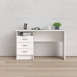 Scrivania lineare bianca 120x48cm in legno - Andre