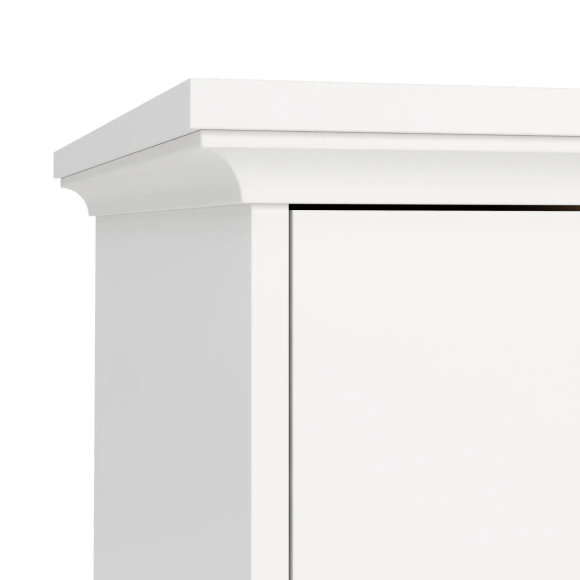 Scrivania lineare bianca 130x61cm con 3 cassetti - Agia