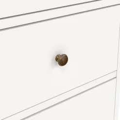 Scrivania lineare bianca 130x61cm con 3 cassetti - Agia