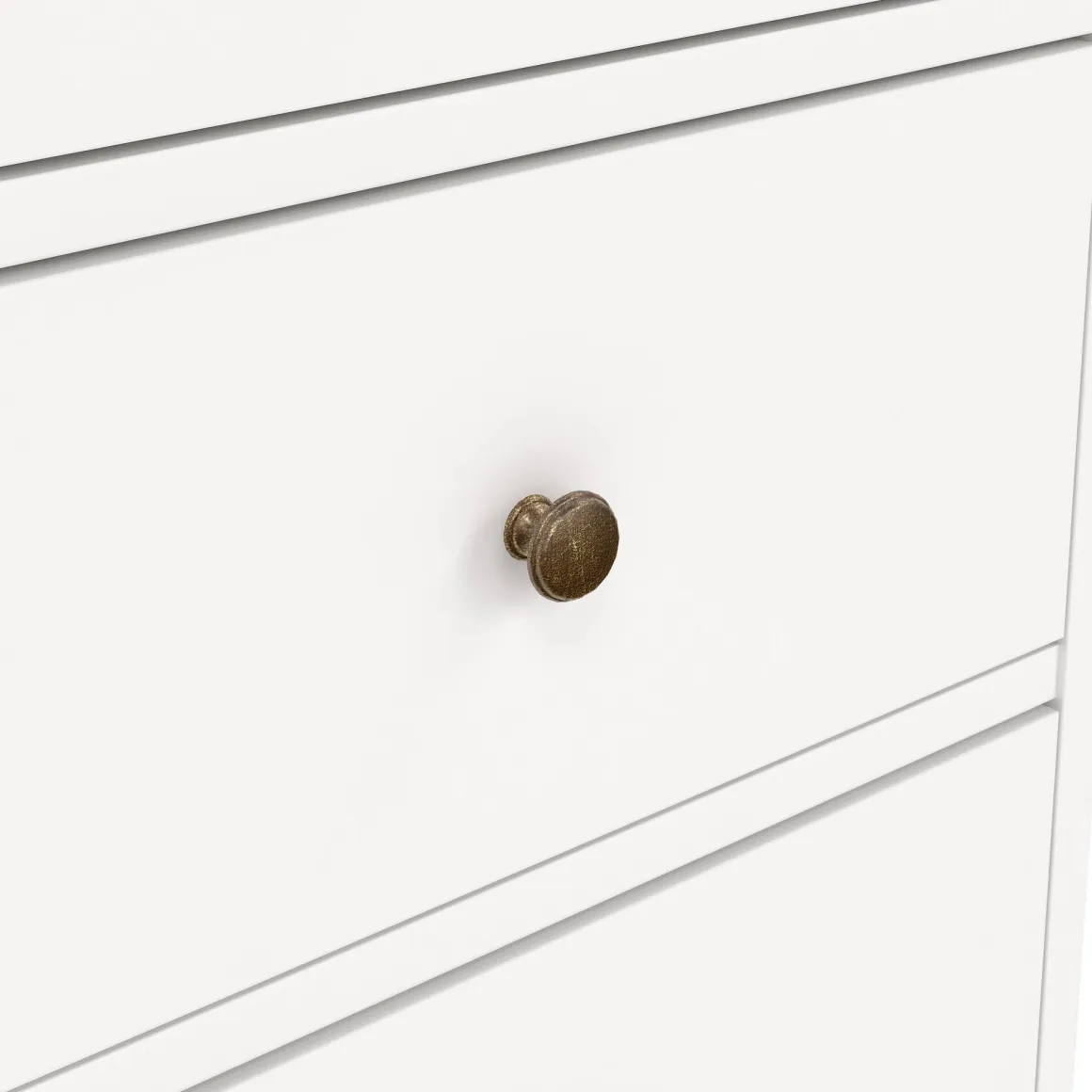 Scrivania lineare bianca 130x61cm con 3 cassetti - Agia