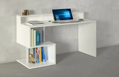 Ufficio|Camera Da Letto > Dmora Scrivania lineare bianca 140x60cm con supporto computer - Yemyin Bianco