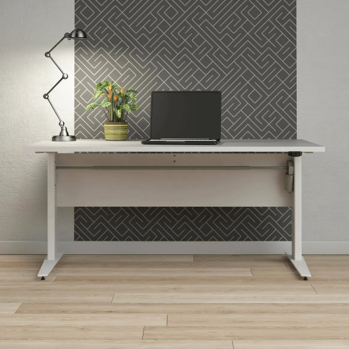 Scrivania lineare bianca 150x80cm minimal - Gonu