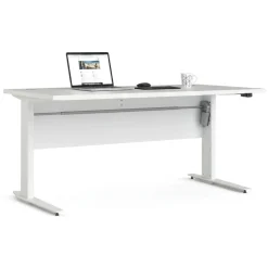 Ufficio|Camera Da Letto > Dmora Scrivania lineare bianca 160x60cm con 3 cassetti - Bardi Bianco