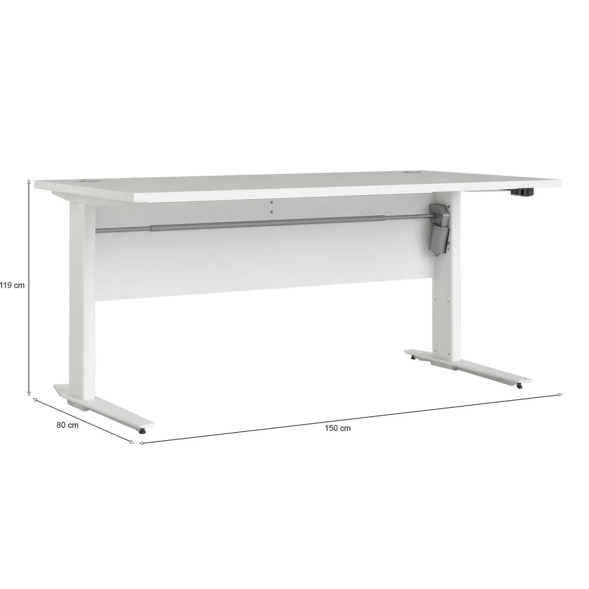Scrivania lineare bianca 150x80cm minimal - Gonu