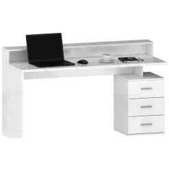 Ufficio|Camera Da Letto > Dmora Scrivania lineare bianca 180x60cm - Arre Bianco