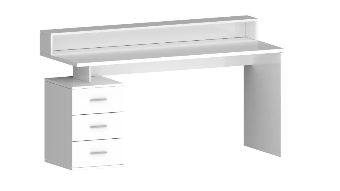 Ufficio|Camera Da Letto > Dmora Scrivania lineare bianca 180x60cm - Arre Bianco