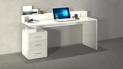 Ufficio|Camera Da Letto > Dmora Scrivania lineare bianca 180x60cm - Arre Bianco