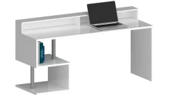 Scrivanie > Dmora Scrivania lineare bianca 180x90cm - Agretto Bianco