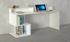 Scrivanie > Dmora Scrivania lineare bianca 180x90cm - Agretto Bianco