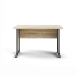 Scrivania lineare grigia e quercia 120x80cm in legno - Amigos