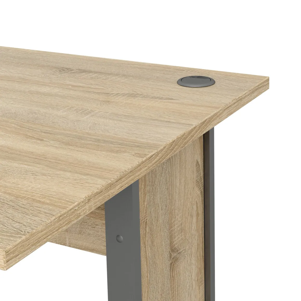 Scrivania lineare grigia e quercia 120x80cm in legno - Amigos