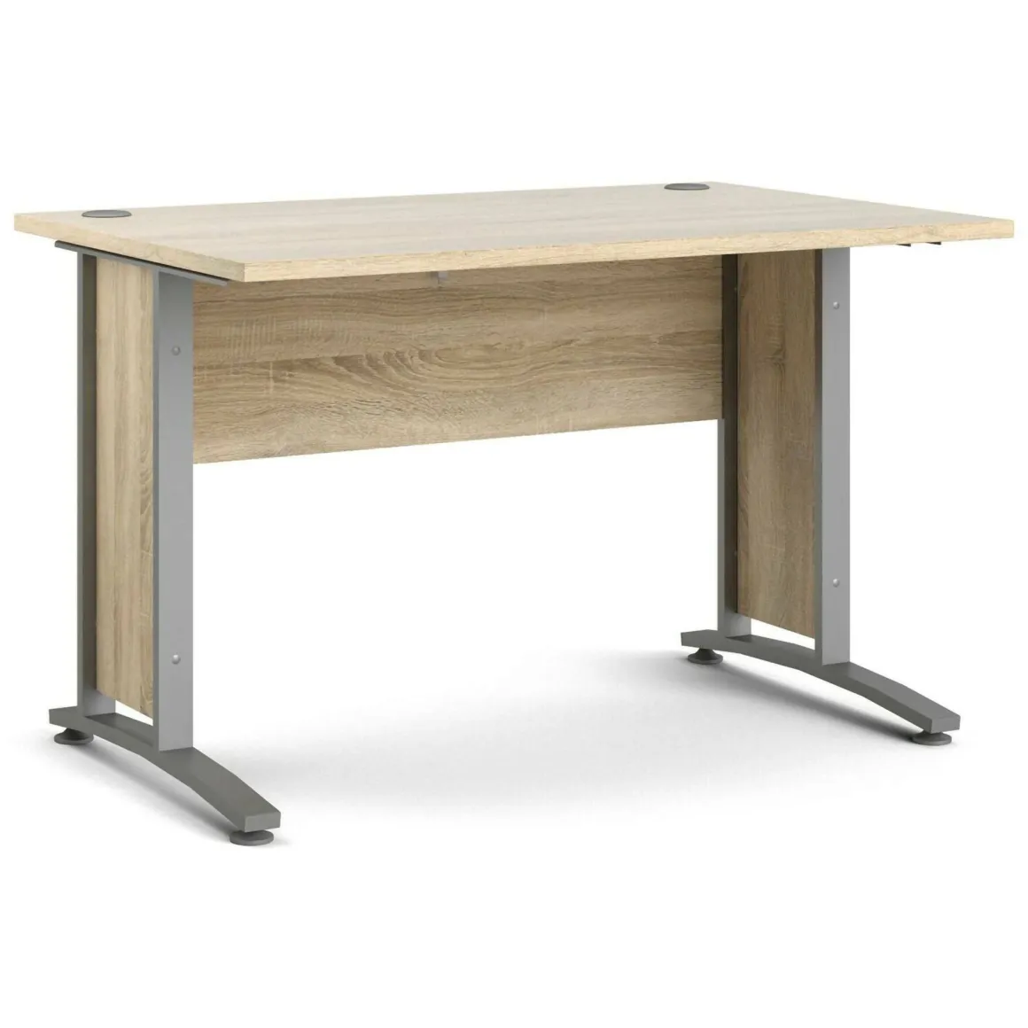 Scrivania lineare grigia e quercia 120x80cm in legno - Amigos