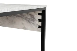 Scrivanie > Dmora Scrivania lineare marmo e nera 240x60cm - Violet Nero, Bianco Marmo
