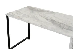 Scrivanie > Dmora Scrivania lineare marmo e nera 240x60cm - Violet Nero, Bianco Marmo
