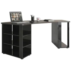 Scrivania lineare nera lucida 205x90cm - Fuhao