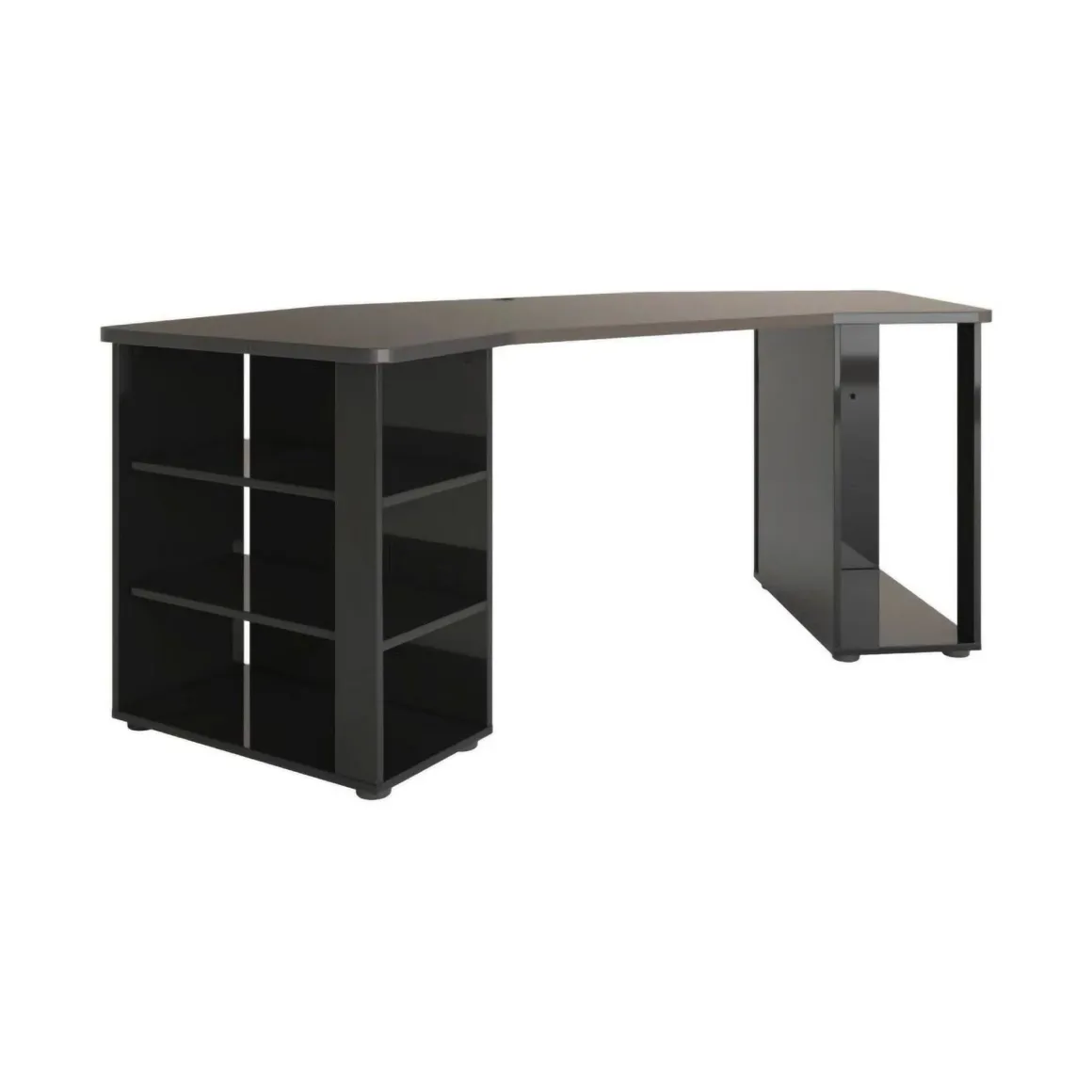 Scrivania lineare nera lucida 205x90cm - Fuhao