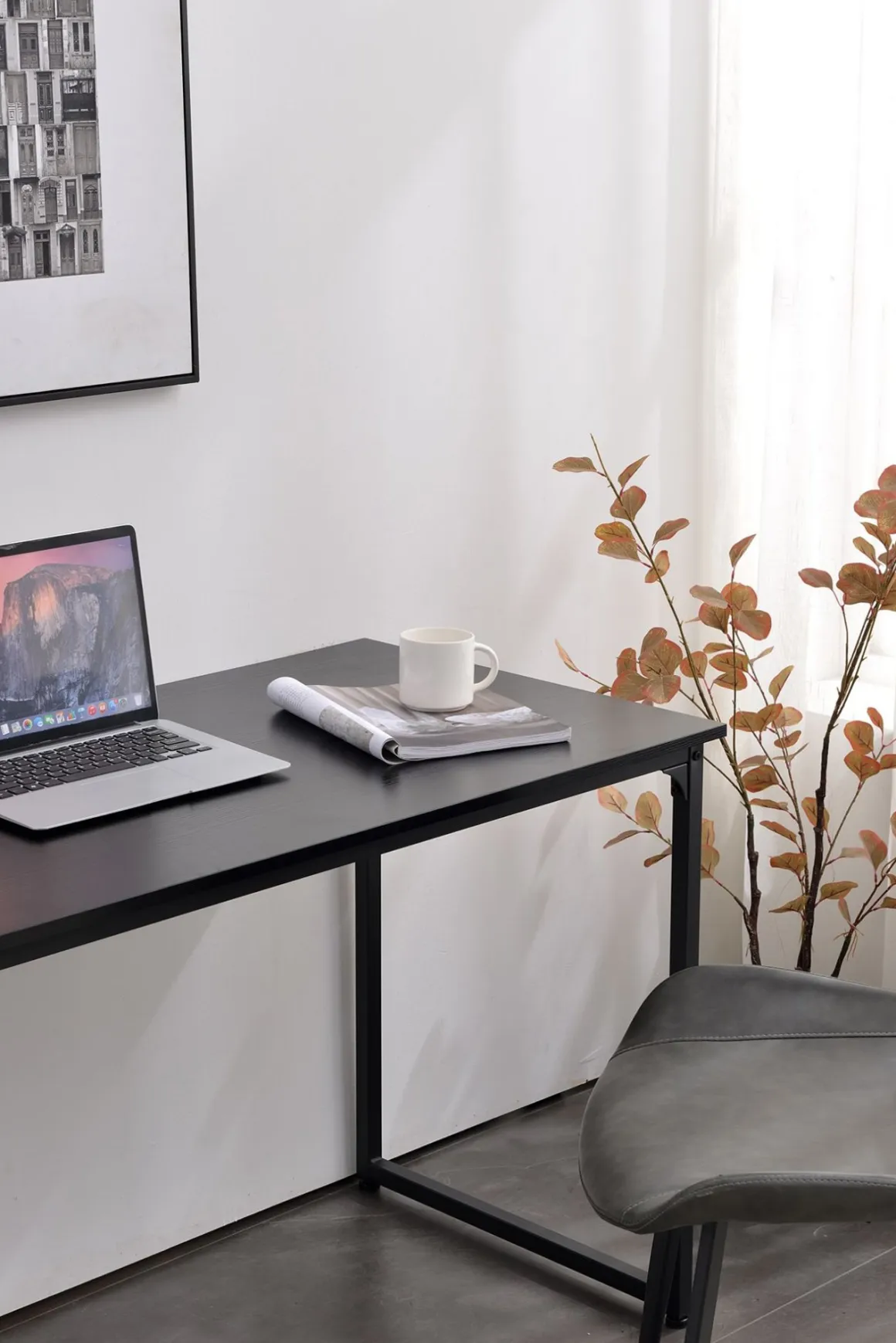 Scrivania lineare nera 60x140cm - Alecxander