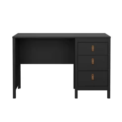 Scrivanie > Dmora Scrivania lineare nera 120x48cm con 3 cassetti - Murjan Nero