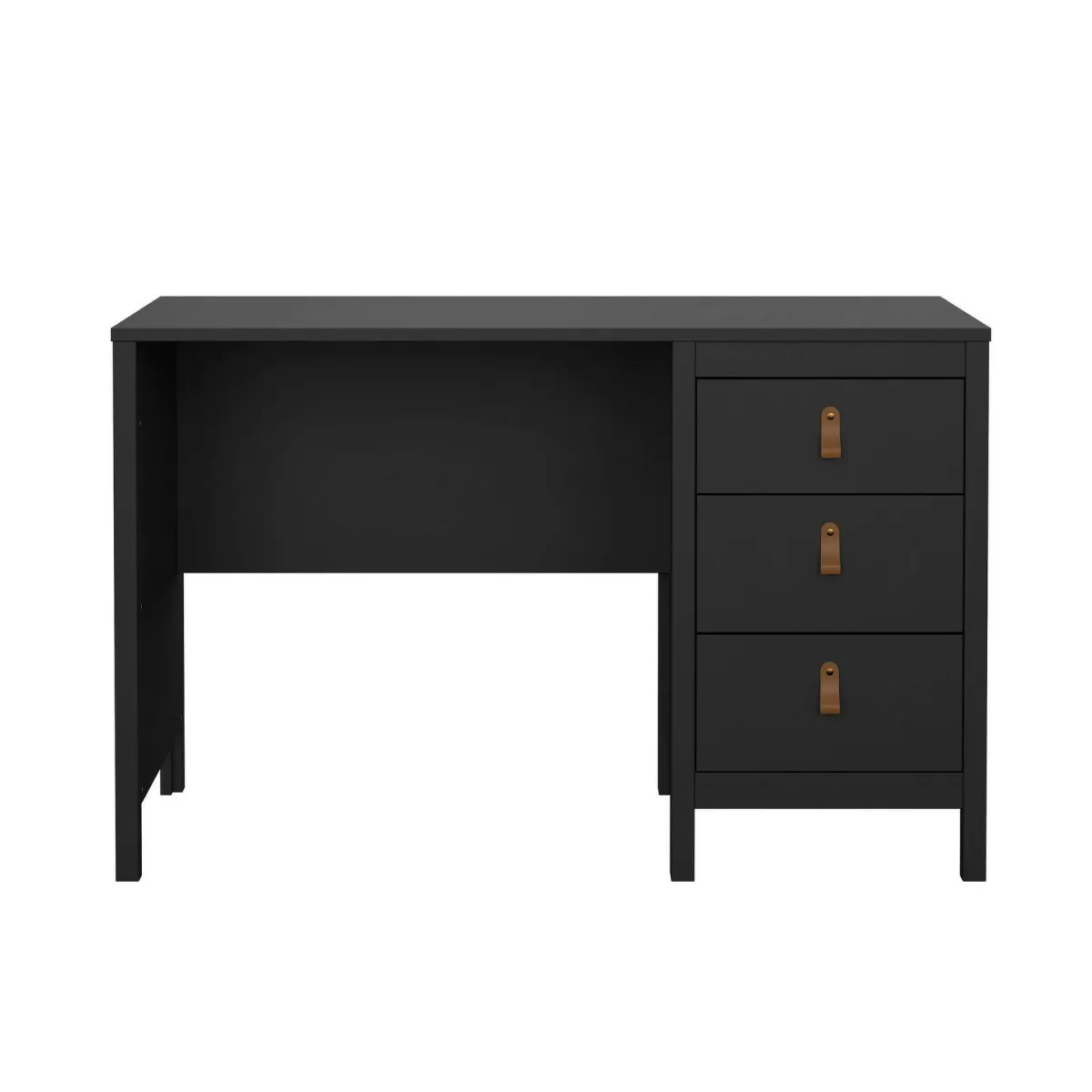 Scrivanie > Dmora Scrivania lineare nera 120x48cm con 3 cassetti - Murjan Nero