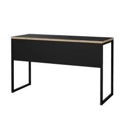 Scrivania lineare nera 130x48cm con 1 cassetto - Gil