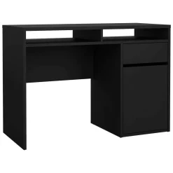 Scrivania lineare nera 110x48cm in legno - Abbadu